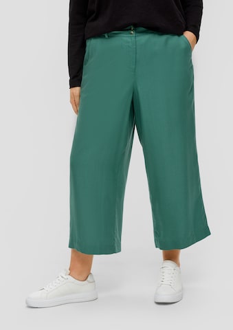 TRIANGLE Wide leg Pants in Green: front