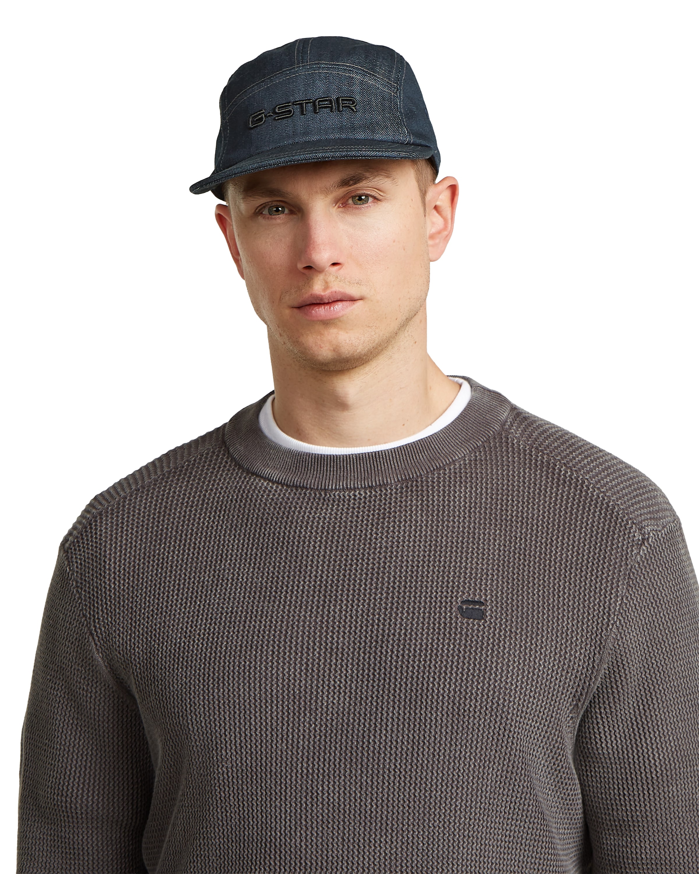 Casquette 'Flat Brim 5 Panel Cap' G-STAR en bleu : devant