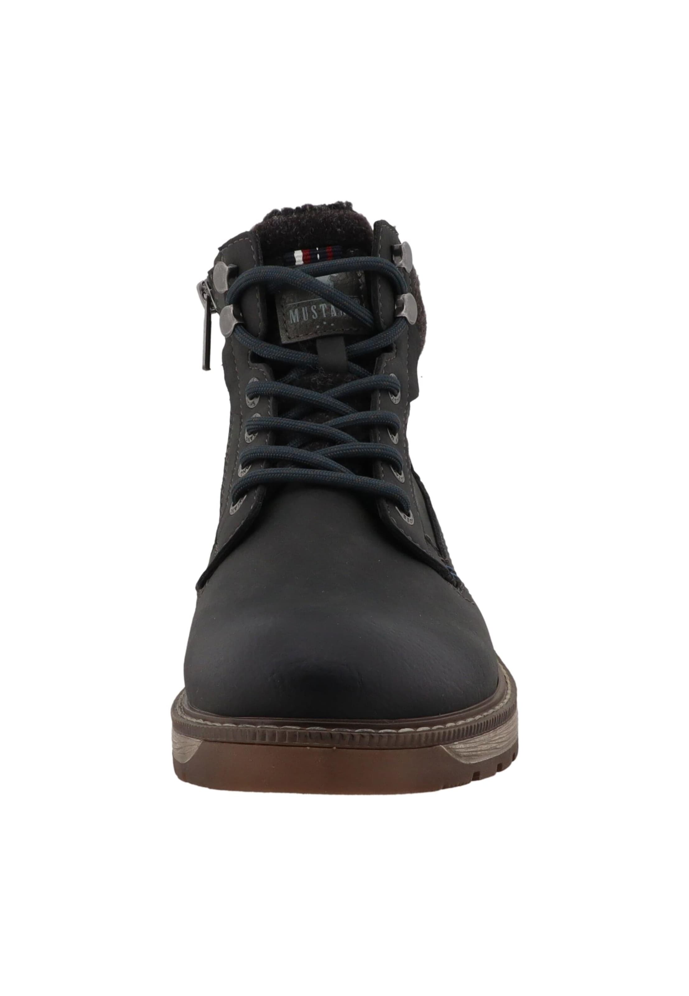 MUSTANG Gležnarji z vezalkami 'Maril' | siva barva