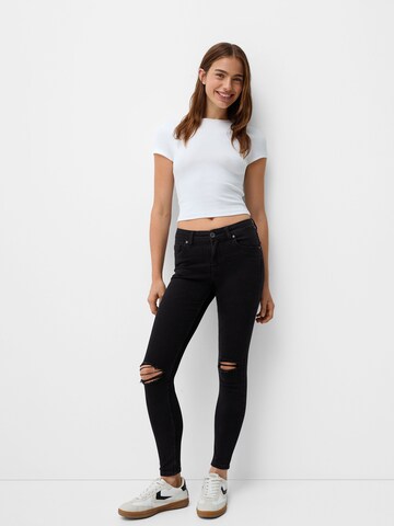 Bershka Skinny Farmer - fekete