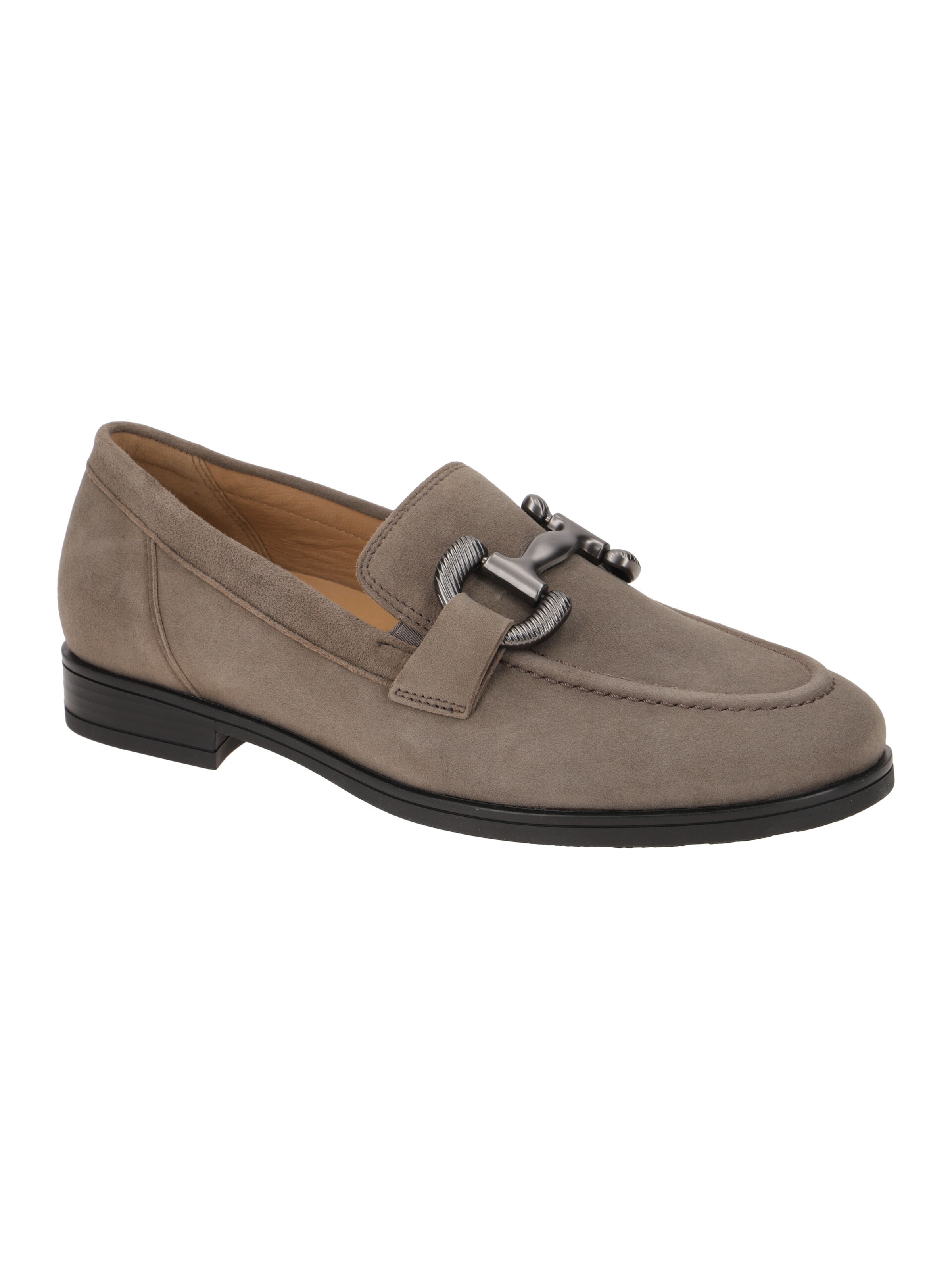 GABOR Hausschuh 'Gabor Schuhe Slipper grau Velour G-Weite 32.422.20'‌‌‌ in Grau: Vorderseite