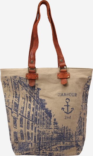 Harbour 2nd Shopper torba 'Annen' u mornarsko plava / karamela / puder roza, Pregled proizvoda