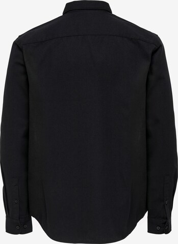 Only & Sons Button Up Shirt 'Wes' in Black: front