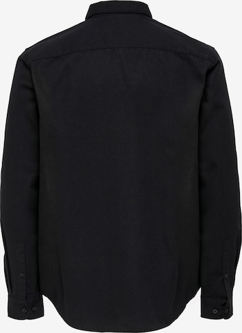 Only & Sons - Ajuste regular Camisa 'Wes' en negro: frente