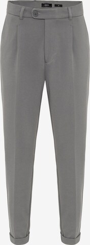 Antioch Regular Pleat-front trousers in Grey: front