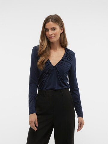 VERO MODA Shirt 'HANNA BIANCA' in Blauw: voorkant