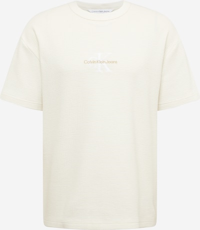 Calvin Klein Jeans Тениска в бежово / бяло, Преглед на продукта
