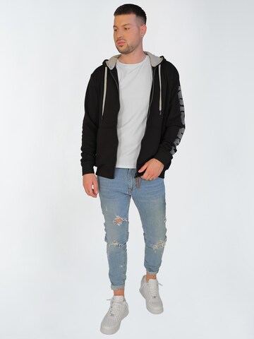 TOP GUN Sweatjacke in Schwarz