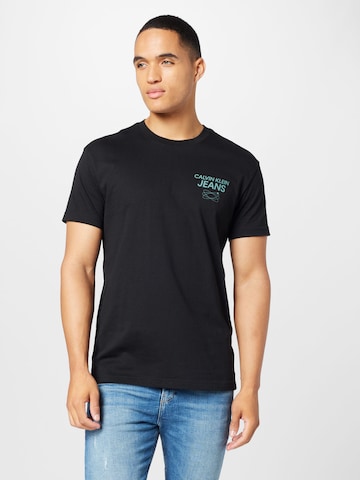 T-Shirt 'Future Galaxy' Calvin Klein Jeans en noir : devant