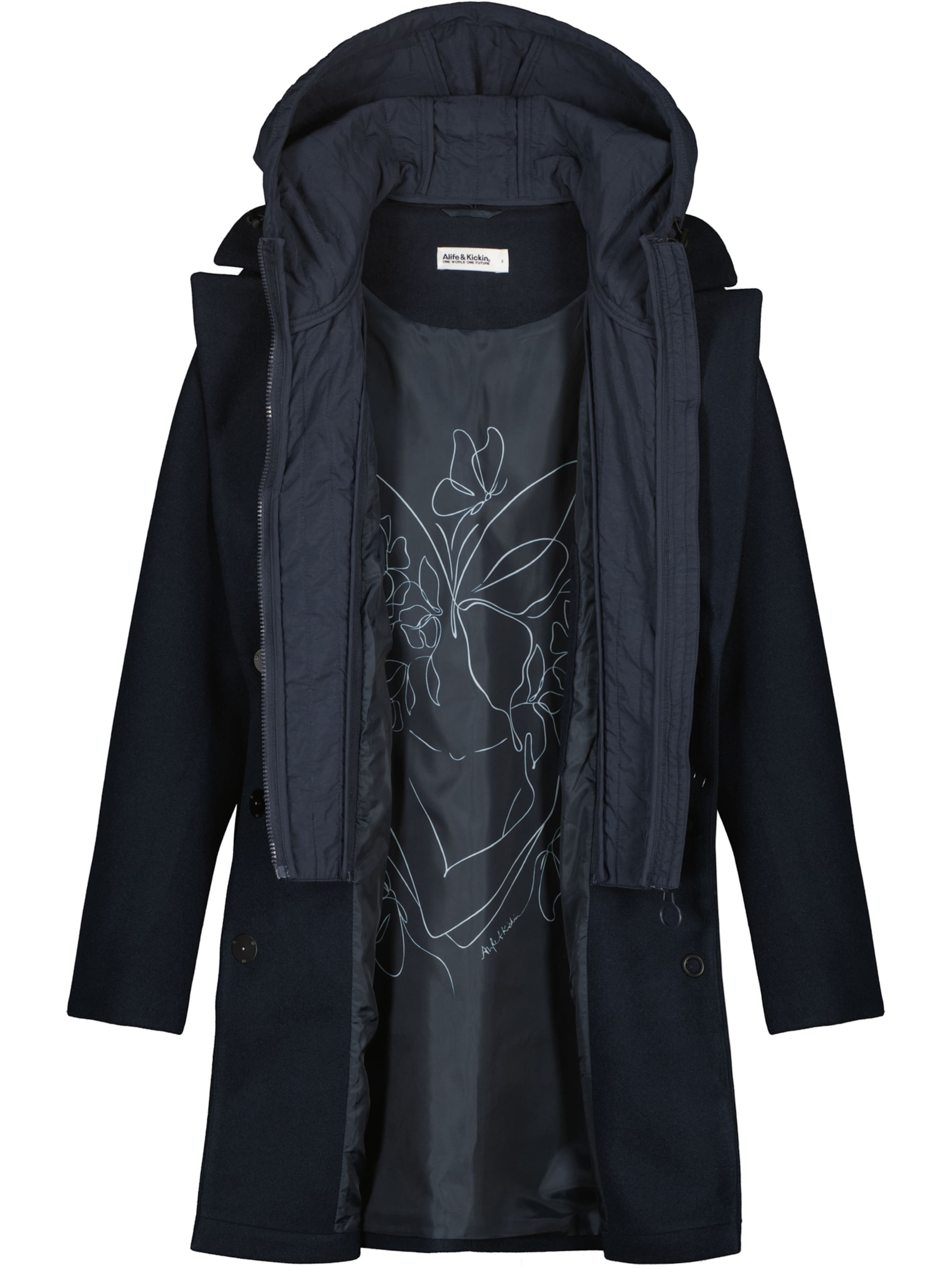 alife & kickin Between-Seasons Coat 'AjaAK A' in Blue