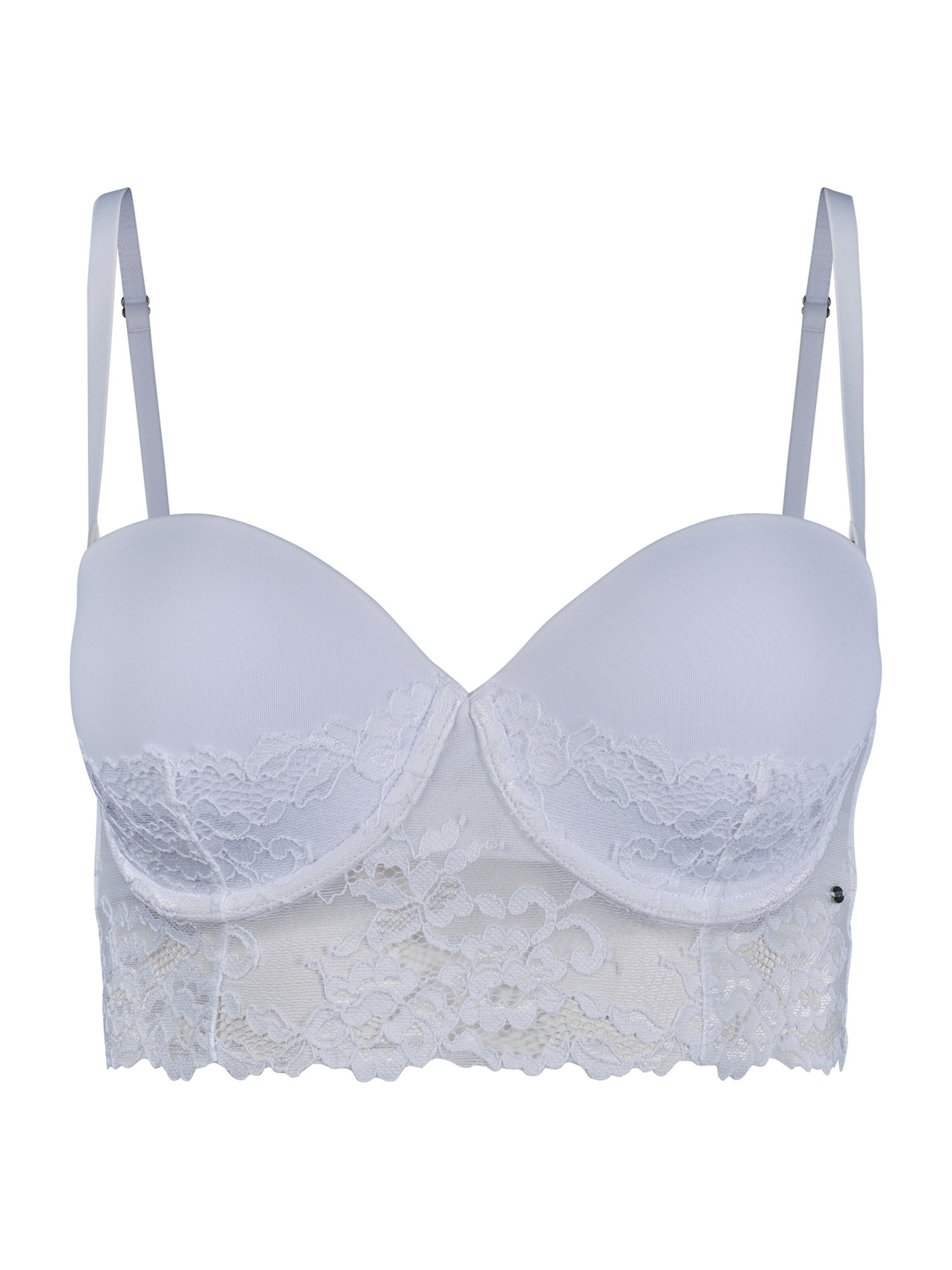 Skiny Bandeau BH i hvid: forside