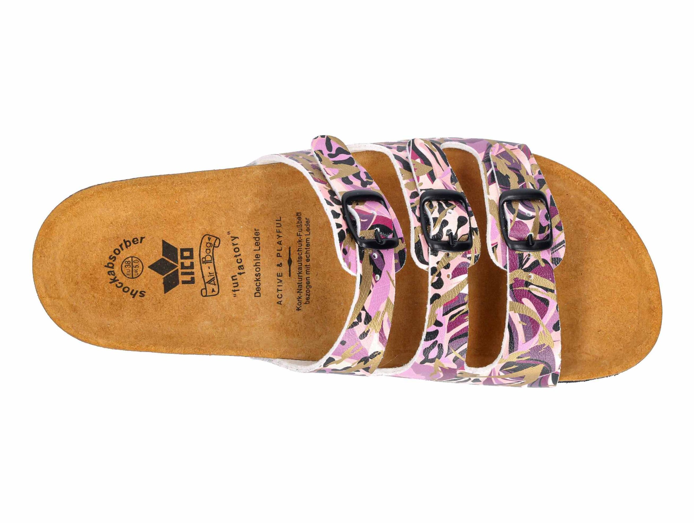 LICO Mules 'Bioline Sandra' in Pink