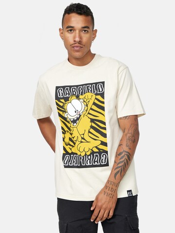 T-Shirt 'Garfield' Recovered en beige : devant