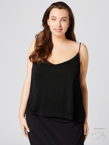 Guido Maria Kretschmer Curvy Top 'Renate' in Black: front