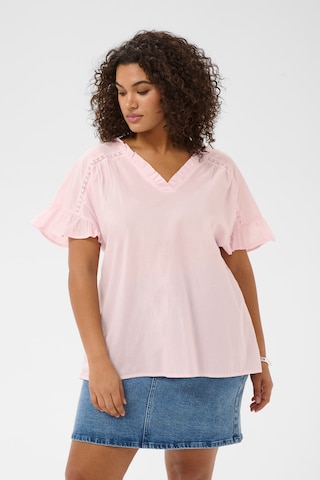 KAFFE CURVE Bluse 'KCValeria' i pink: forside