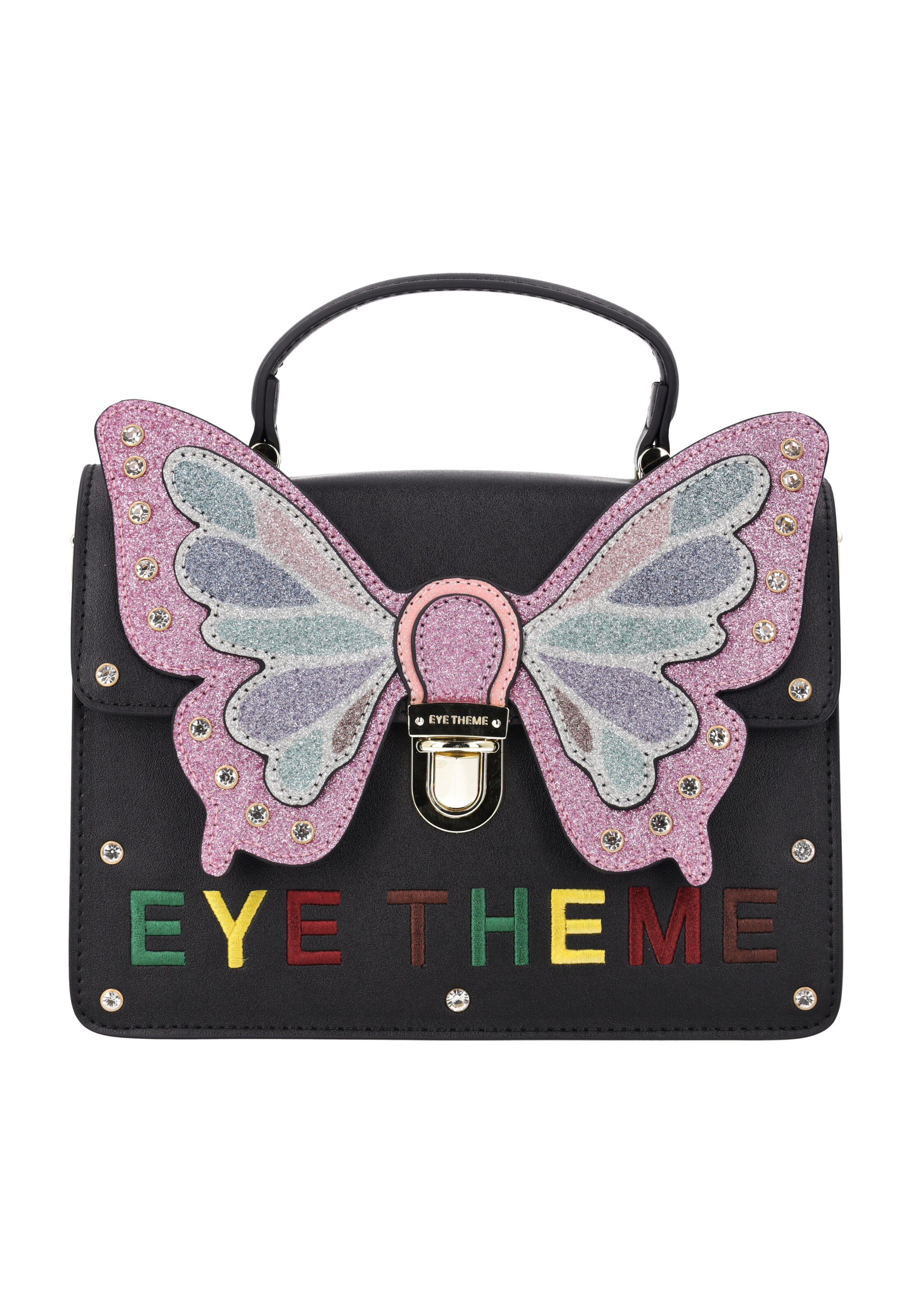 myMo Pop Handtas 'Eye Theme' in Zwart: voorkant