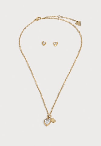 Set di gioielli 'CRYSTAL LOVE' di GUESS in oro: frontale