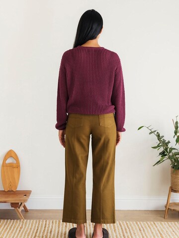 Twothirds Sweater 'Teresa - Dark Cranberry' in Red