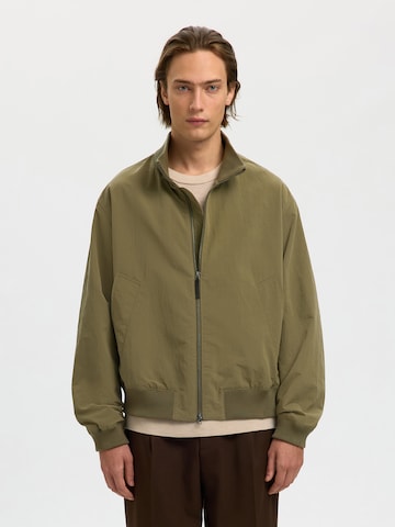 SELECTED Φθινοπωρινό και ανοιξιάτικο μπουφάν 'SLHDYLAN' σε πράσινο: μπροστά