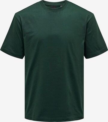 Only & Sons Тениска 'FRED' в зелено: отпред