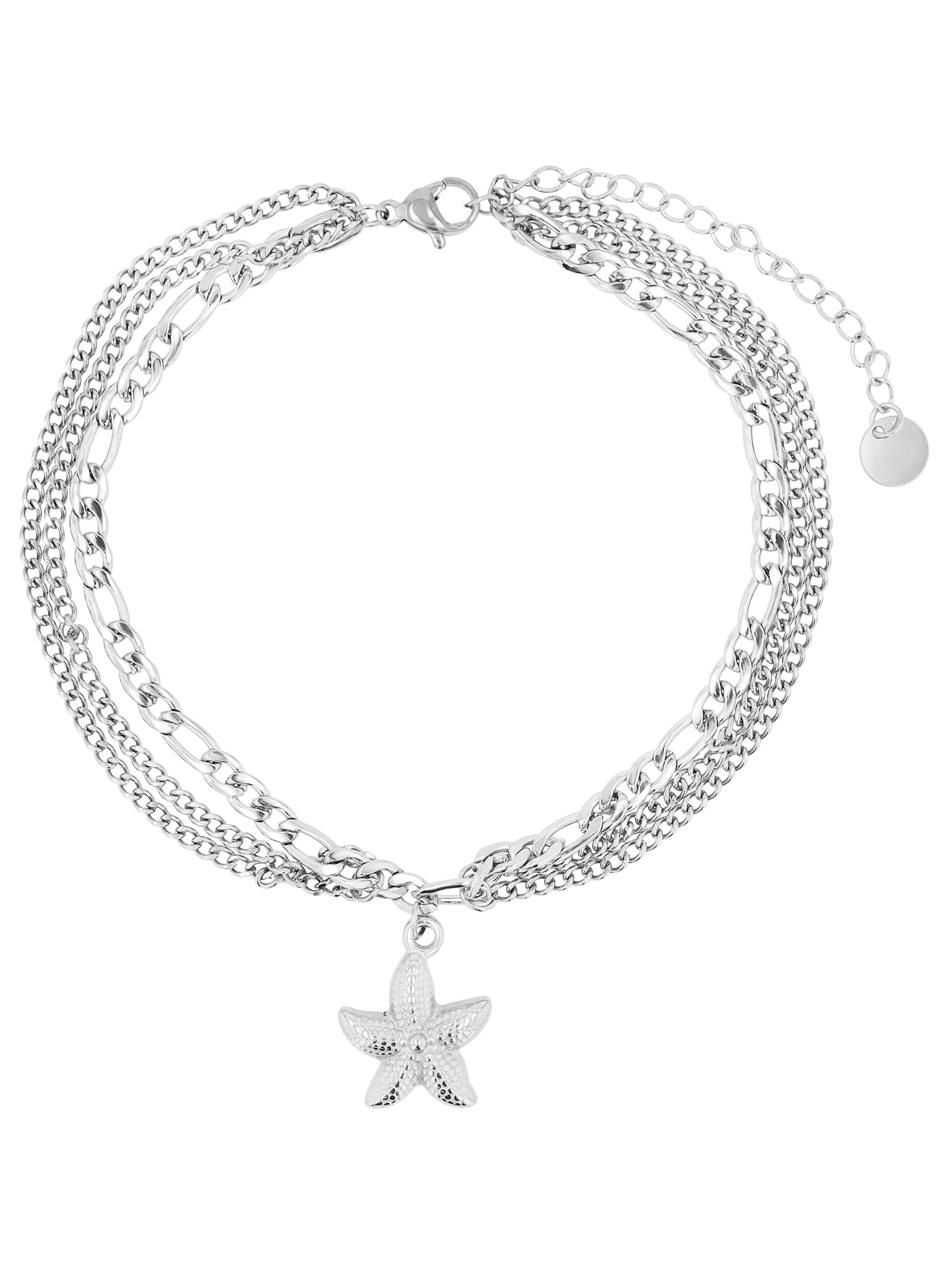 Akzent Fußschmuck 'Dyre, langlebig'‌‌‌‌‌‌‌‌ in Silber: Vorderseite