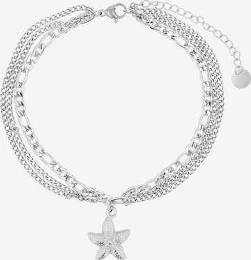 Akzent Fußschmuck 'Dyre, langlebig' in Silber: Vorderseite