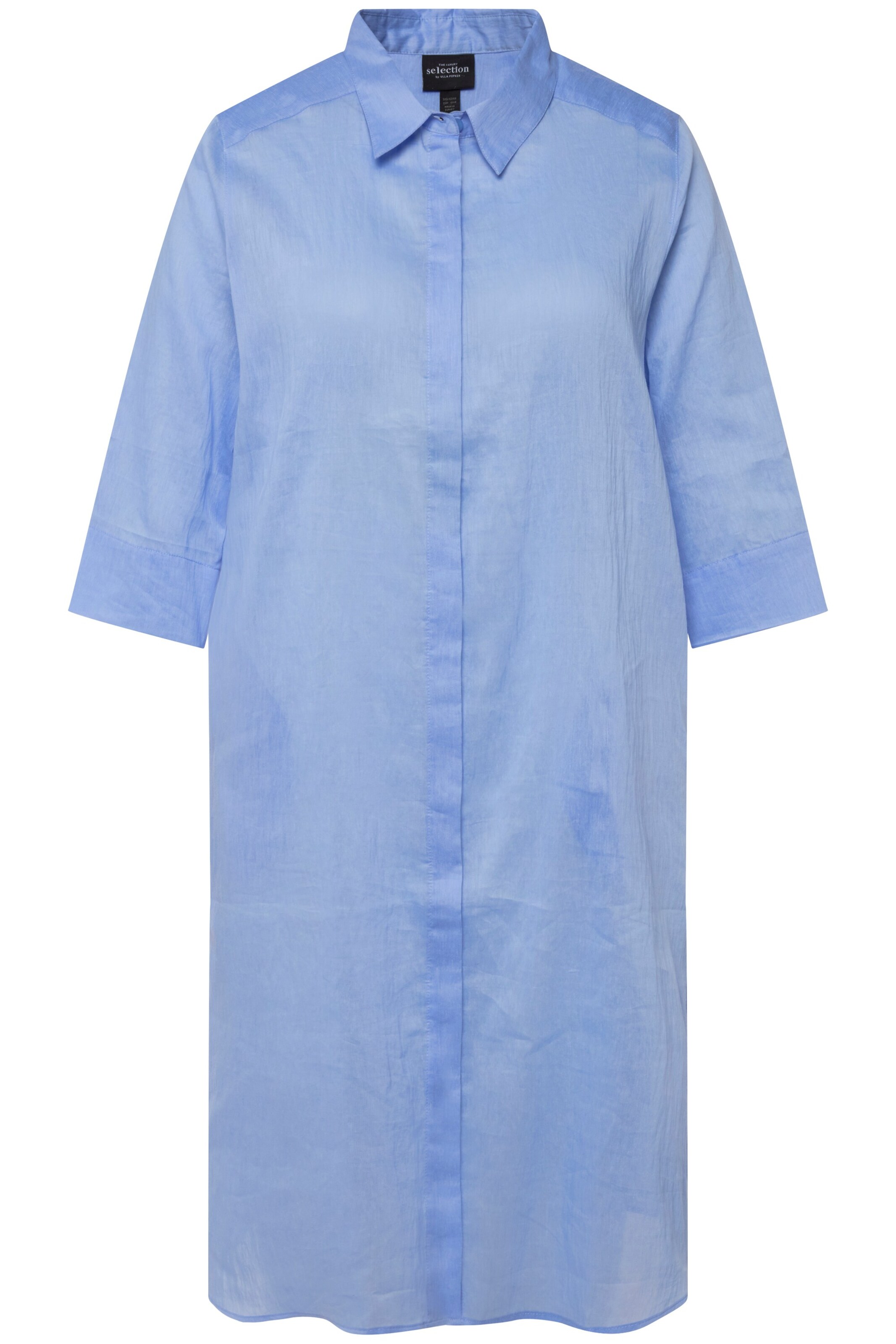 Ulla Popken Hemdbluse in Blau: Vorderseite