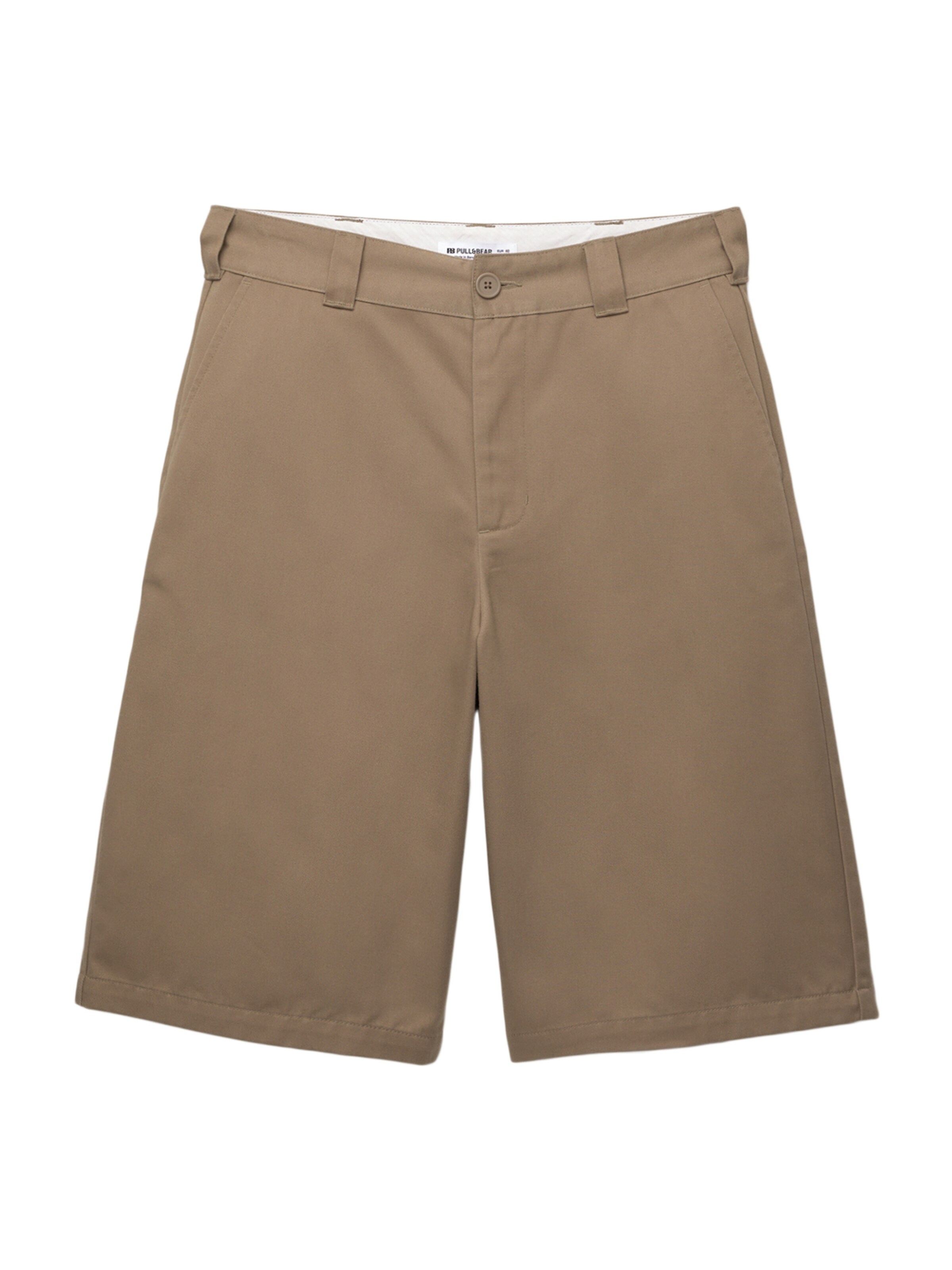 Pull&Bear Loosefit Chino kalhoty – béžová: přední strana