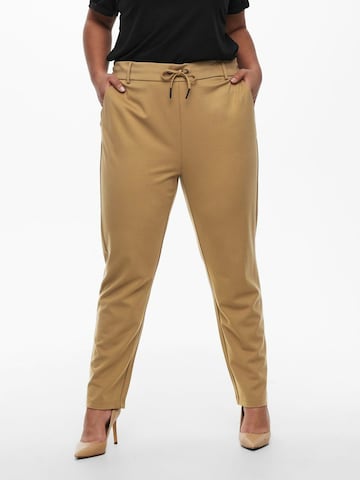 ONLY Carmakoma Regular Pants in Brown: front