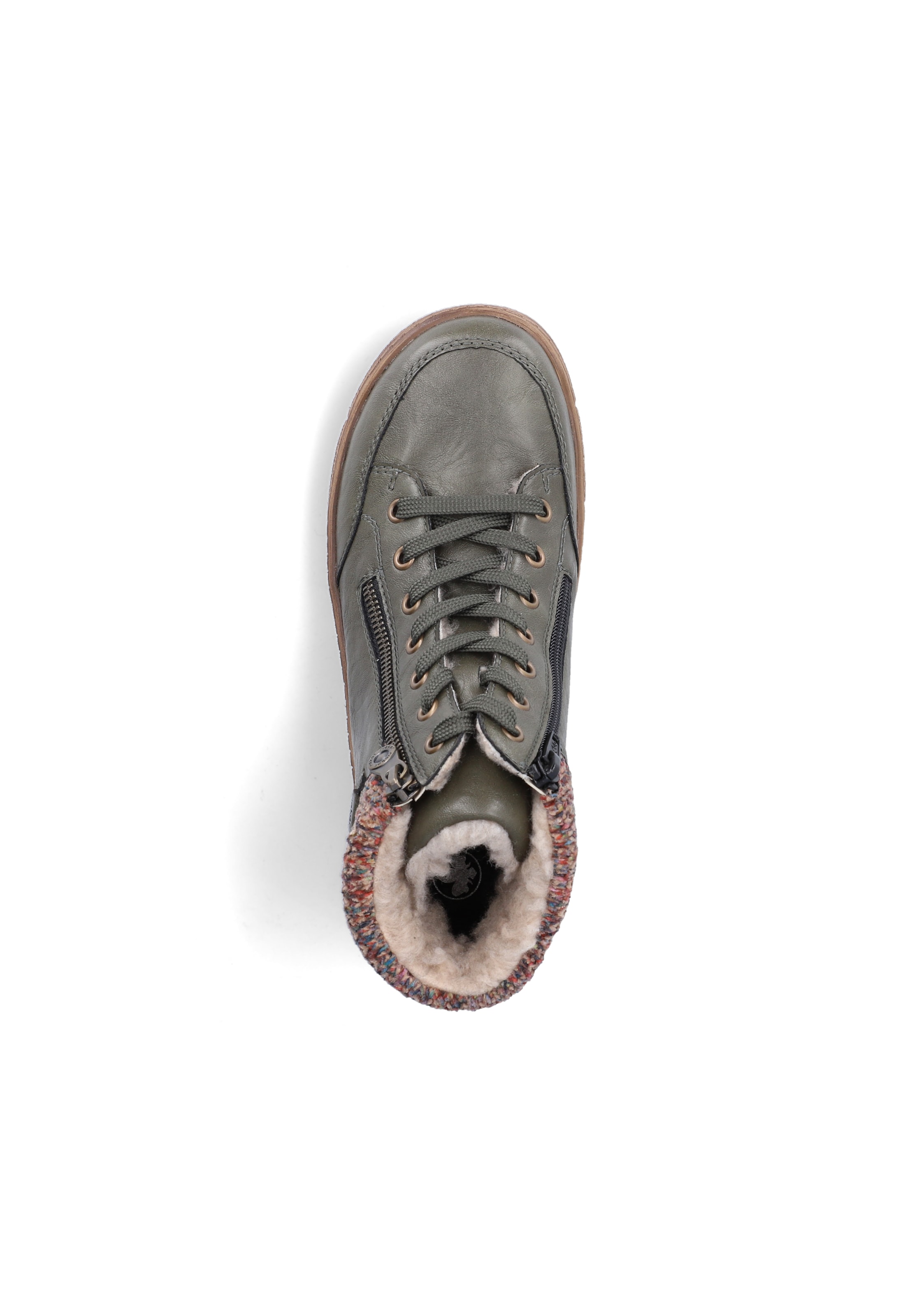 Bottines à lacets Rieker en vert