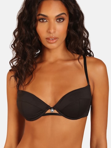 OW Collection T-shirt Bra in Black: front