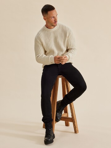 DAN FOX APPAREL Pullover 'Matthew' i hvid