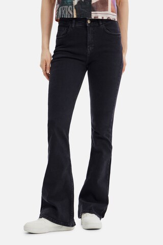 Desigual Flared Jeans in Zwart: voorkant