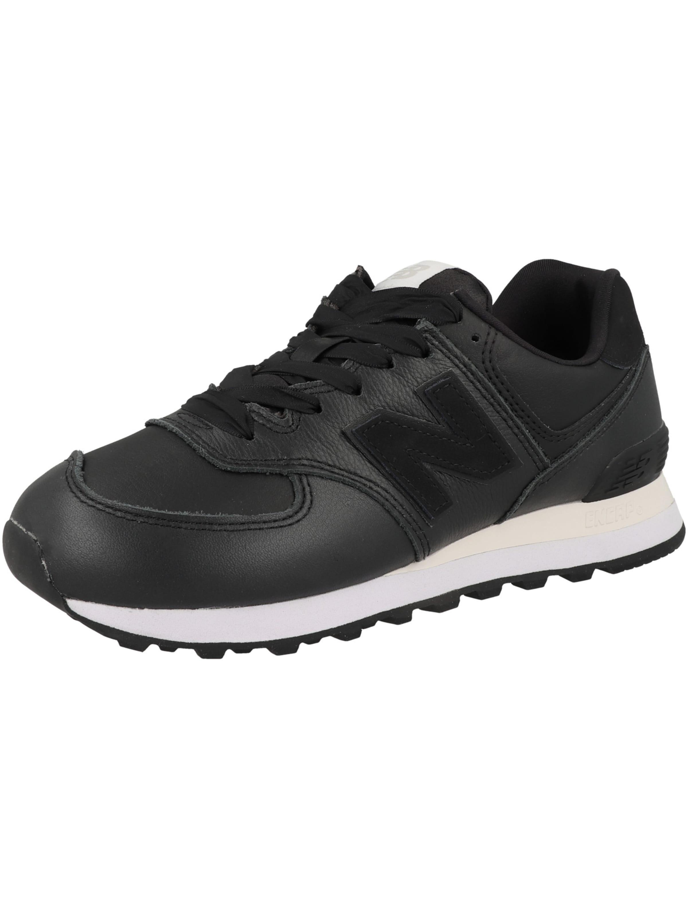 Sneaker bassa '574' di new balance in nero: frontale
