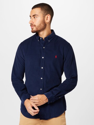 Polo Ralph Lauren - Ajuste estrecho Camisa en azul: frente