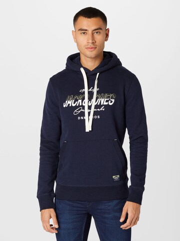 Sweat-shirt 'SPLITS' JACK & JONES en bleu : devant