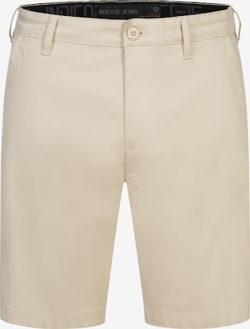 INDICODE JEANS Regular Trousers 'Seven' in White: front