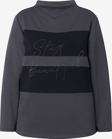 Ulla Popken Sweatshirt in Grijs: voorkant