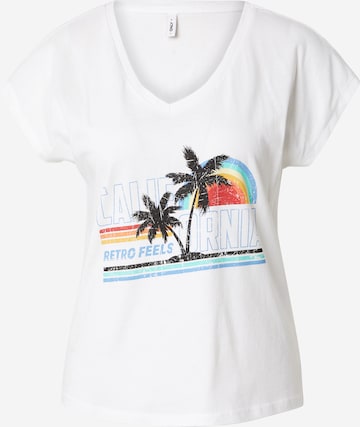 balta ONLY Marškinėliai 'ONLLUCY': priekis