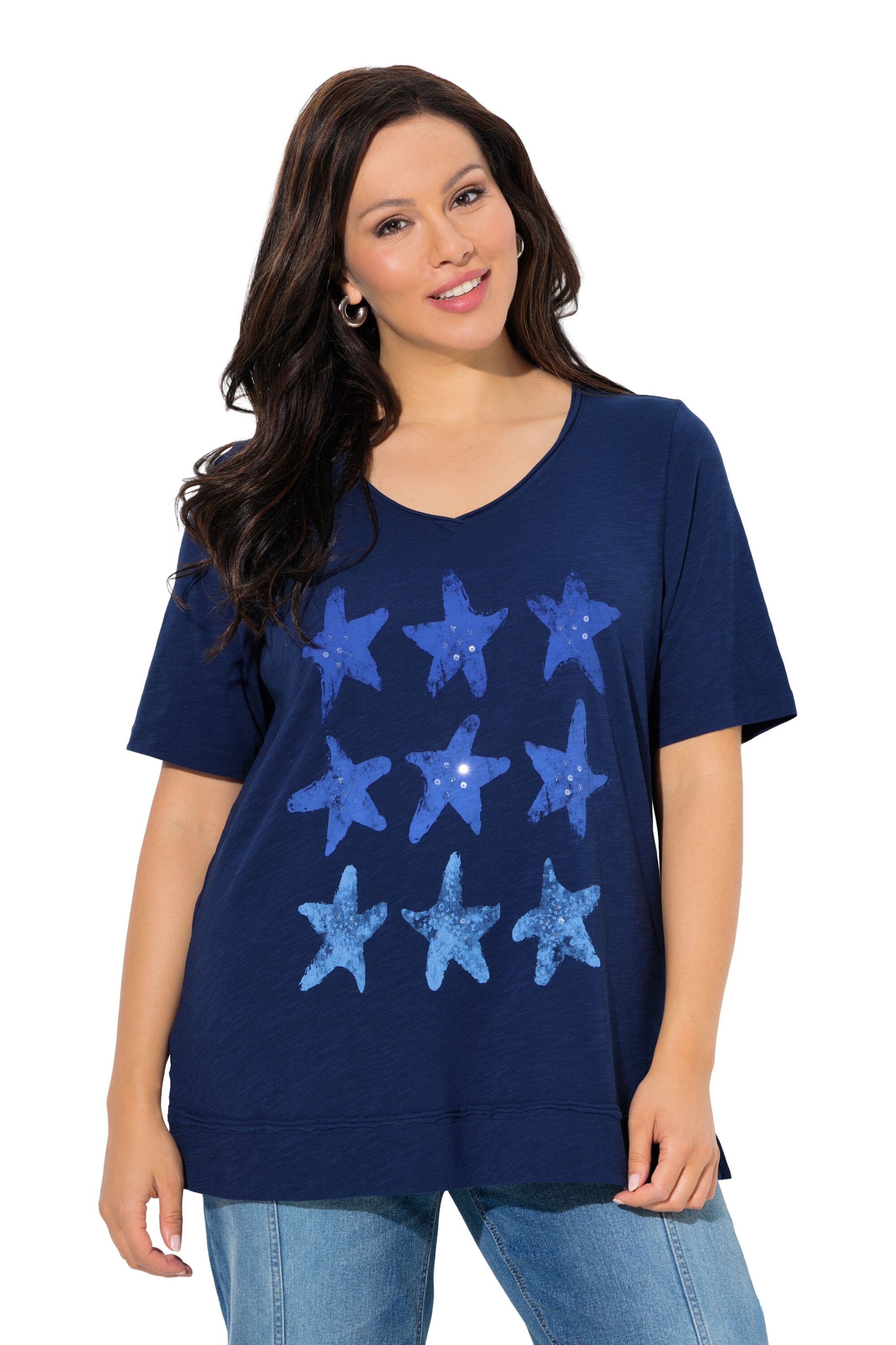 Ulla Popken Shirt in Blau: Vorderseite