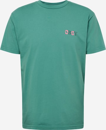 Obey - Camisa 'Either Or' em verde: frente