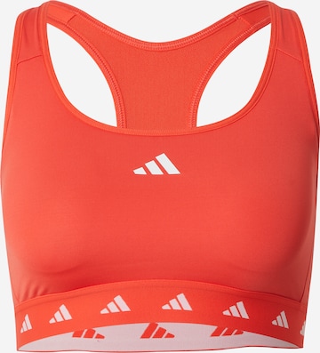 ADIDAS PERFORMANCE Bustier Sports-BH 'Powerreact' i rød: forside