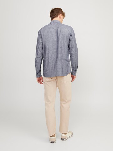 JACK & JONES Comfort fit Button Up Shirt 'JJSummer' in Blue