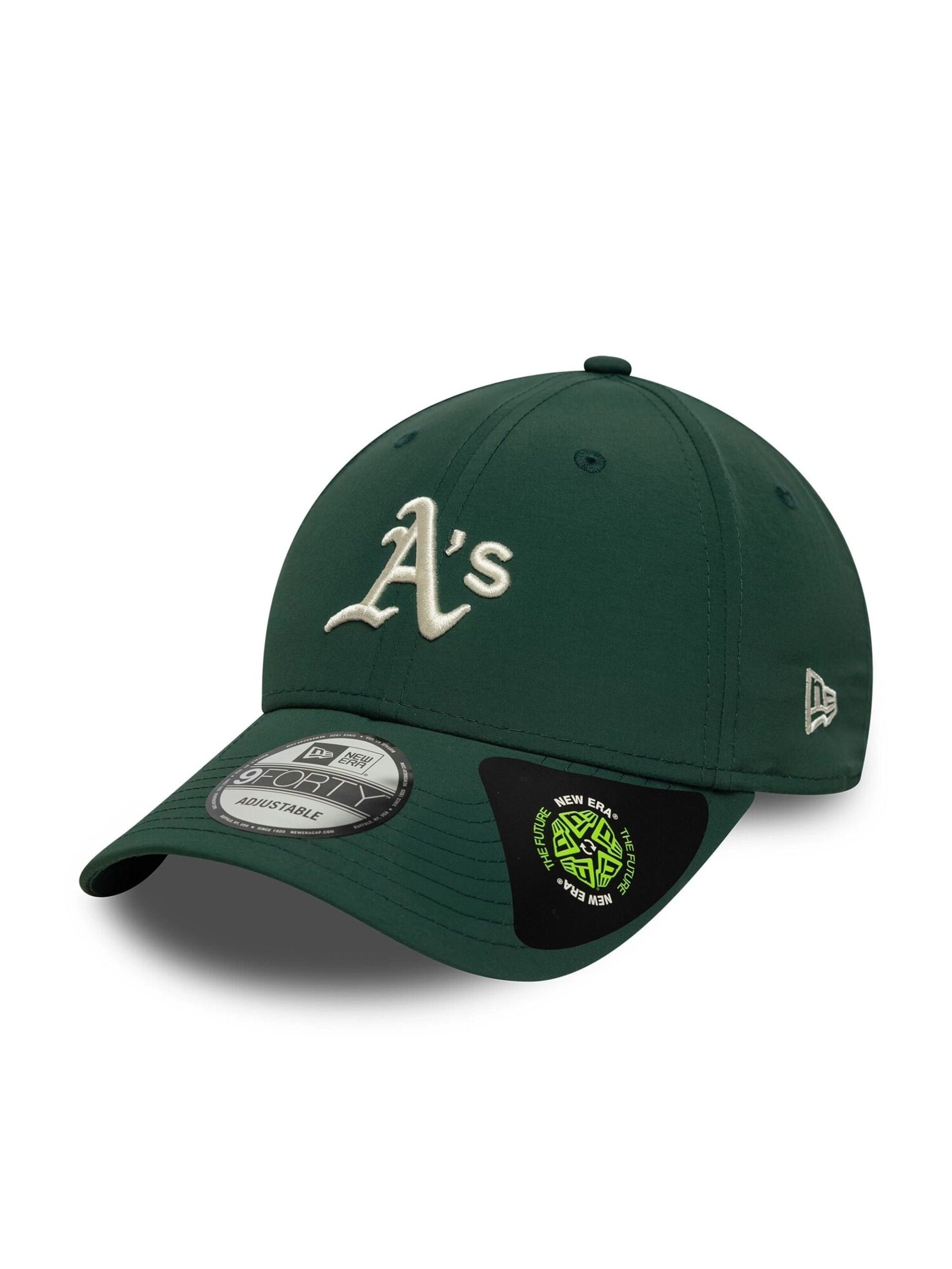 NEW ERA Athletic Cap '9FORTY Oakland Athletics MLB Recycled Midi' in Green: front