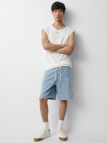 Pull&Bear Loosefit Shorts in Blau