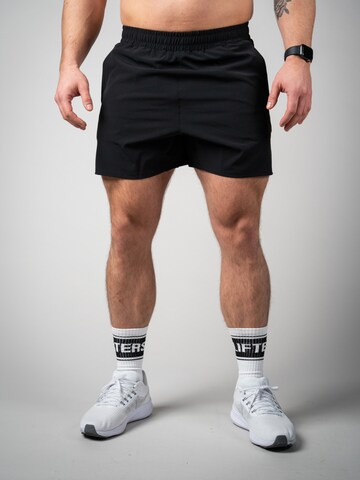 Lifters Slimfit Sporthose 'Raw Gym Shorts - Short Cut'‌‌‌‌‌‌‌‌ in Schwarz: Vorderseite