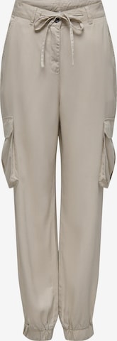 ONLY Tapered Cargo Pants 'Kenya' in Grey: front