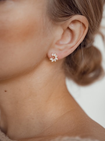 Hey Happiness Earrings 'Petal' in Gold: front