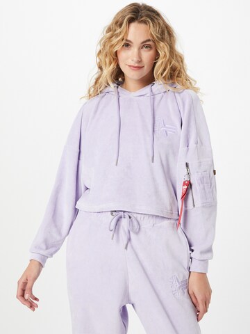 Sweat-shirt ALPHA INDUSTRIES en violet : devant