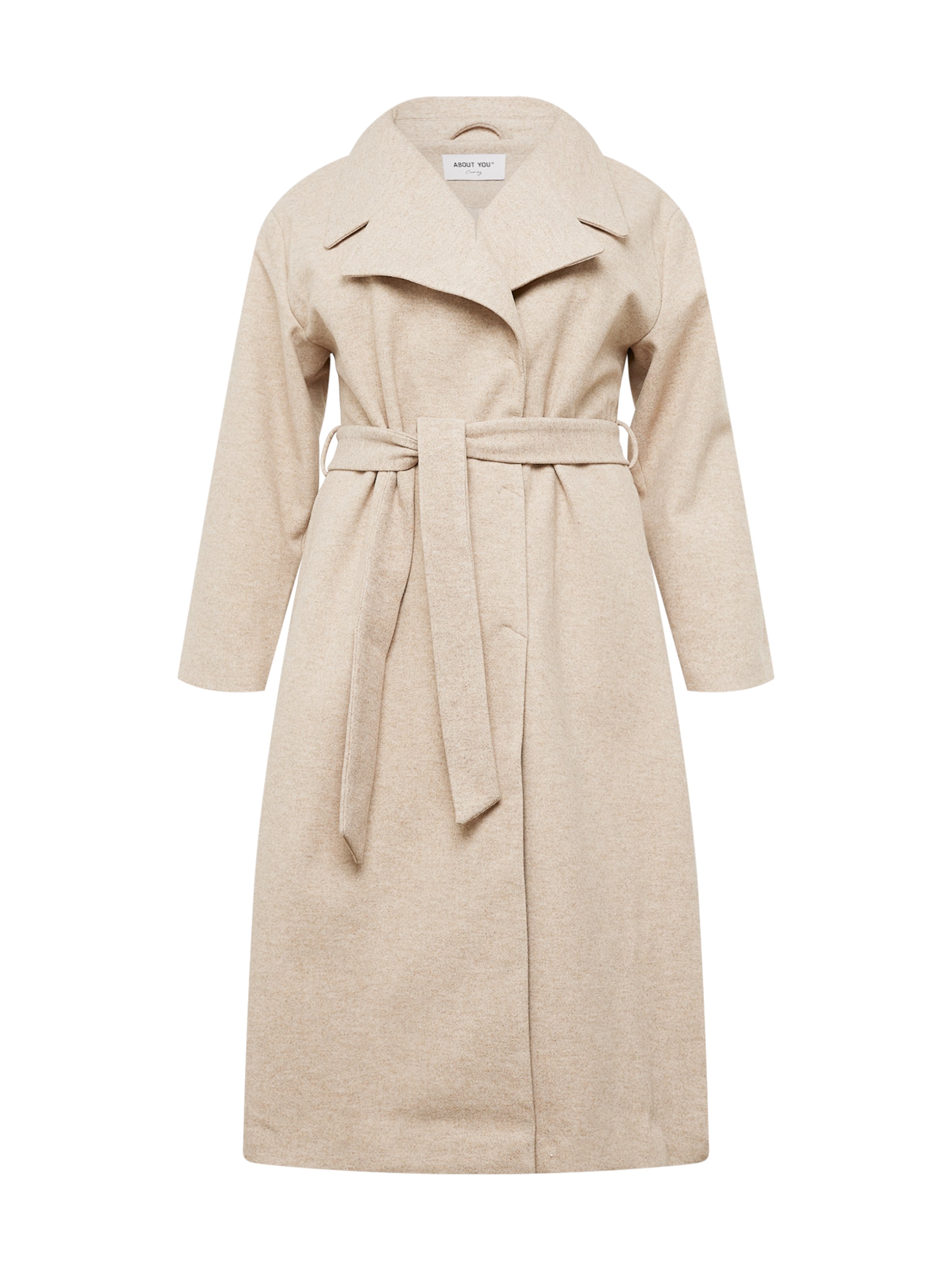ABOUT YOU Curvy Ανοιξιάτικο και φθινοπωρινό παλτό 'Jara' σε μπεζ: μπροστά